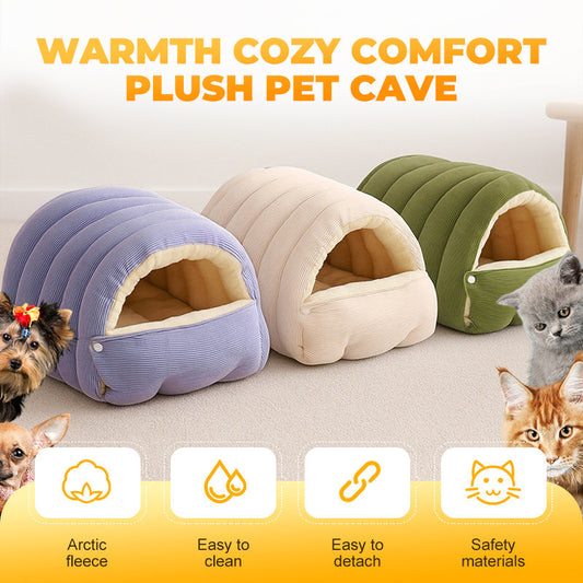🔥Limited-time offer-Warmth Cozy Comfort  Plush Pet Cave