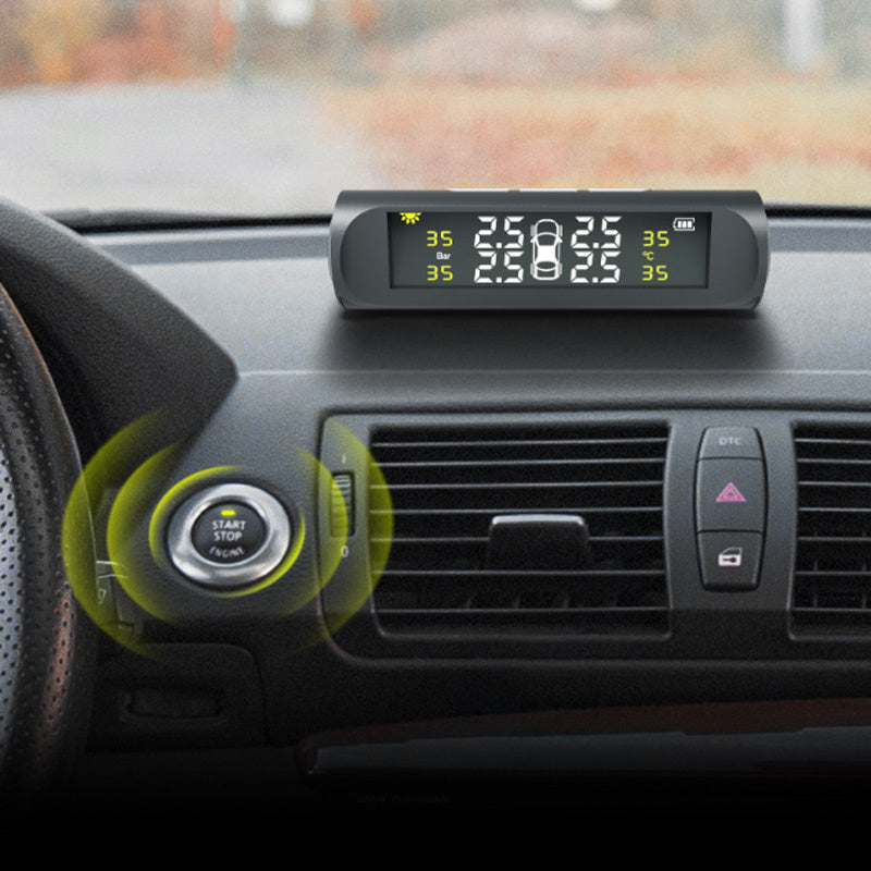 🔥Solar Real-Time Four-Wheel Display Tire Pressure Monitor