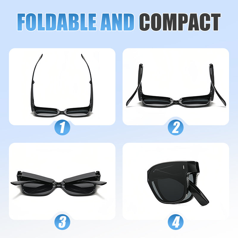 Compact Foldable Over-Glasses Sunglasses