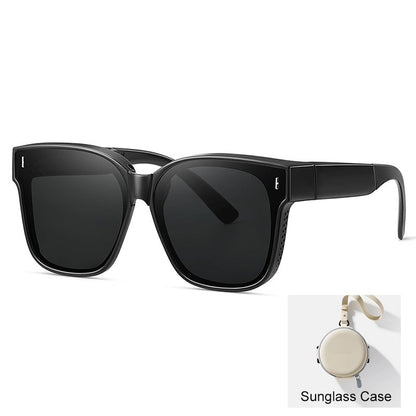 Compact Foldable Over-Glasses Sunglasses