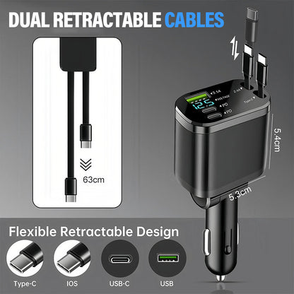 🔥Black Friday Mega Deal – 50% off!🔥Car Fast Charger with Starry Sky Ambient Lighting