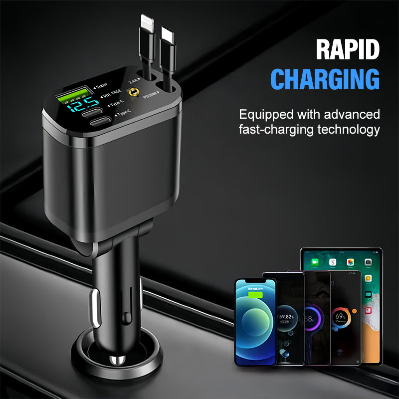 🔥Black Friday Mega Deal – 50% off!🔥Car Fast Charger with Starry Sky Ambient Lighting