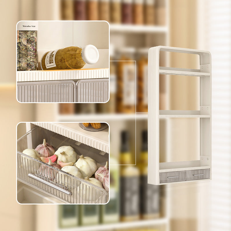 Wall-Mounted Bathroom Storage Shelves with Drawer