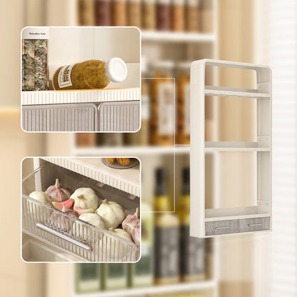 Wall-Mounted Bathroom Storage Shelves with Drawer
