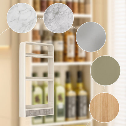 Wall-Mounted Bathroom Storage Shelves with Drawer