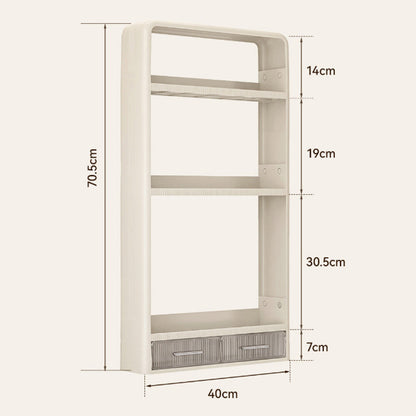 Wall-Mounted Bathroom Storage Shelves with Drawer