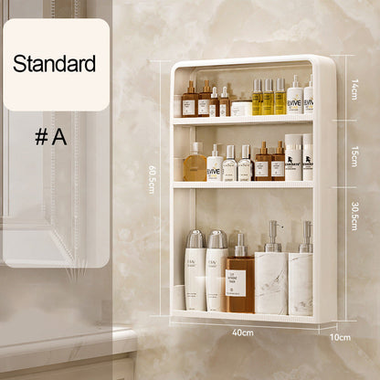 Wall-Mounted Bathroom Storage Shelves with Drawer