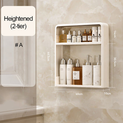 Wall-Mounted Bathroom Storage Shelves with Drawer