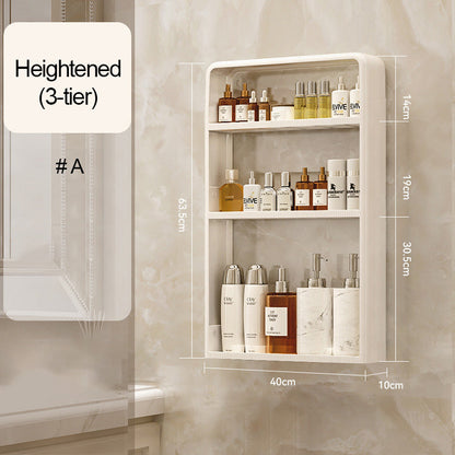 Wall-Mounted Bathroom Storage Shelves with Drawer