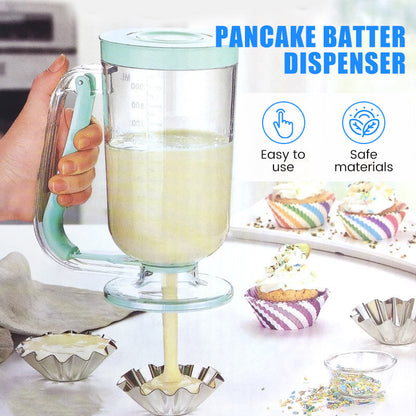 🥧Pancake Batter Dispenser with Stirrer & Measuring Marks