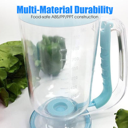 🥧Pancake Batter Dispenser with Stirrer & Measuring Marks