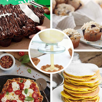 🥧Pancake Batter Dispenser with Stirrer & Measuring Marks