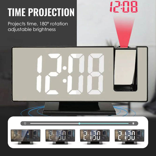 ⏳Time-limited Special⏰LED Mirror Projection Alarm Clock🕰️🎁