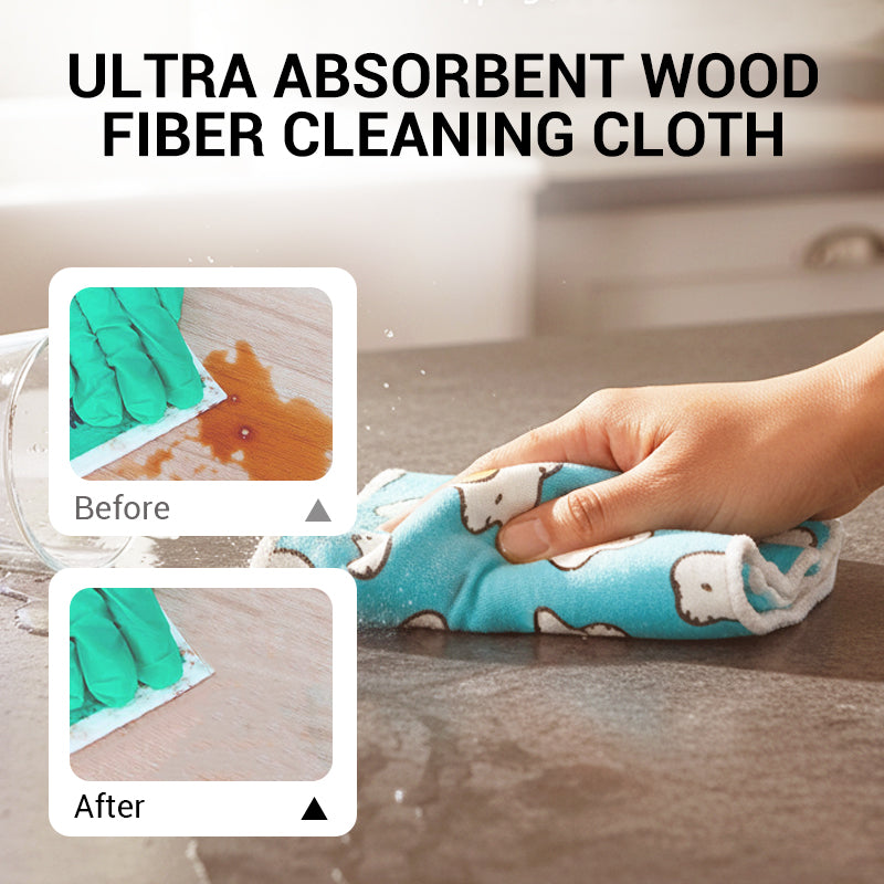 🧼Reusable Ultra-Absorbent Wood Fiber Cleaning Cloth