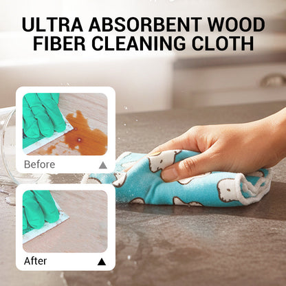 🧼Reusable Ultra-Absorbent Wood Fiber Cleaning Cloth