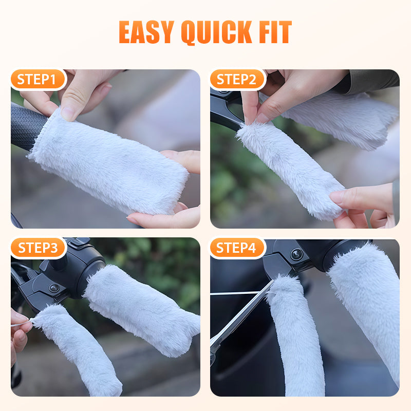 🔥Last day of the limited-time 50% off sale!🔥Warm Fluffy Handlebar & Brake Lever Covers