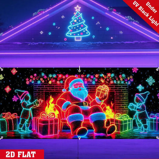 📢📢49% OFF🎅UV Reactive Christmas Garage Door Banner