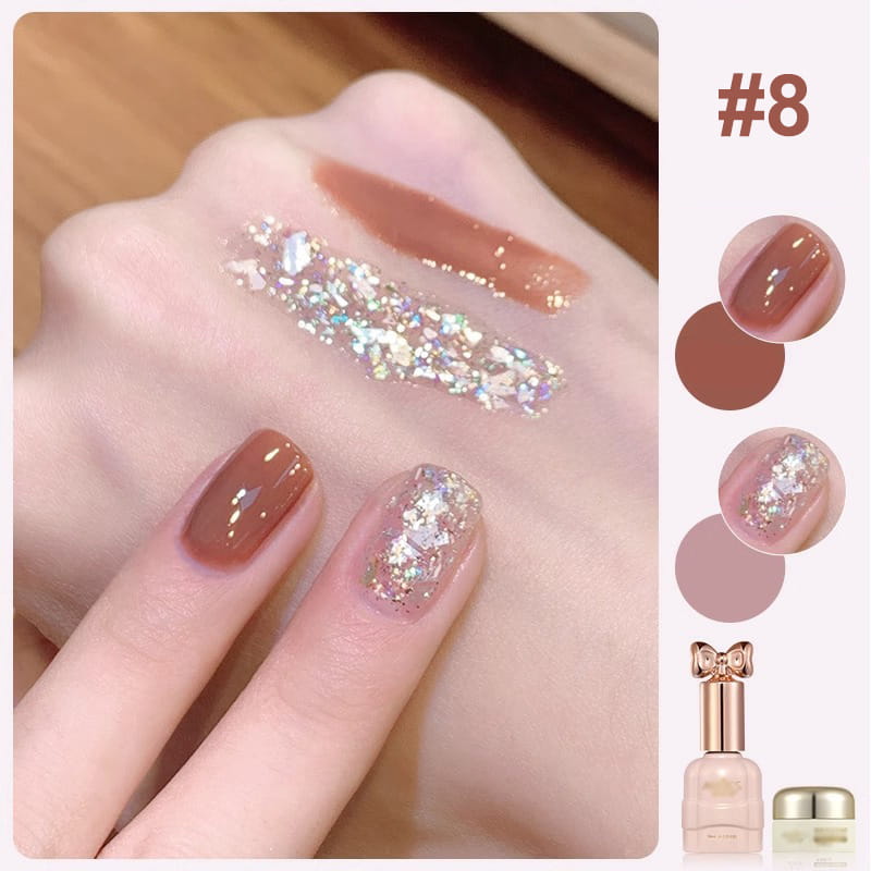 💄💅Fashion Glitter Dual-Color Nail Polish Combo Set