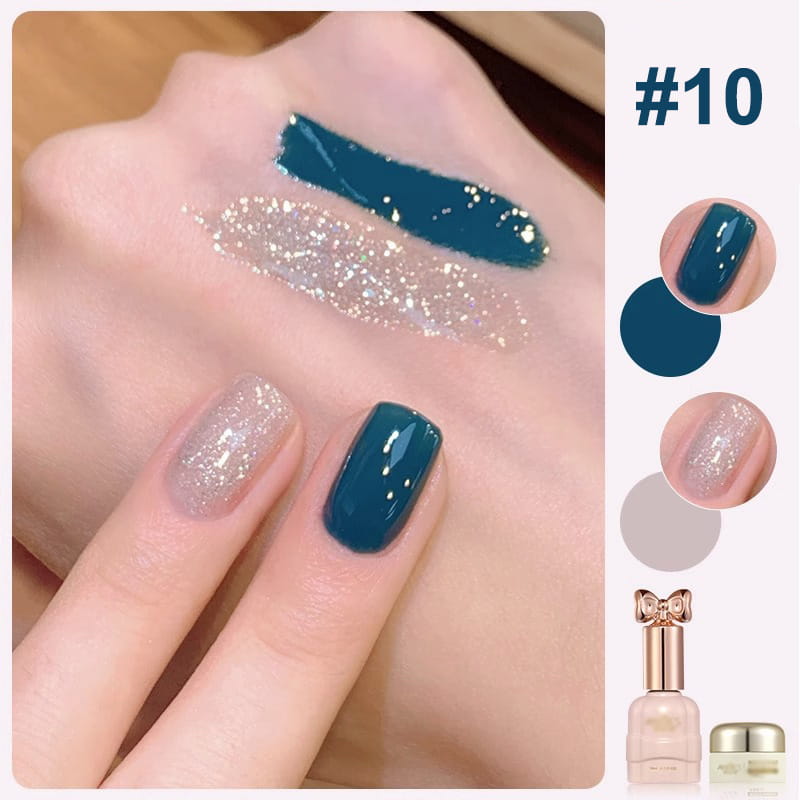 💄💅Fashion Glitter Dual-Color Nail Polish Combo Set