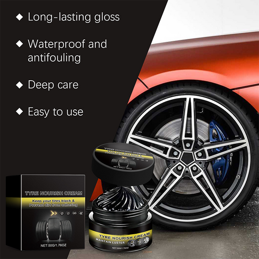 🚗 ✨ Tire Wax – Restores Black Gloss, Blocks UV, Repels Dirt & Easy Quick🛞