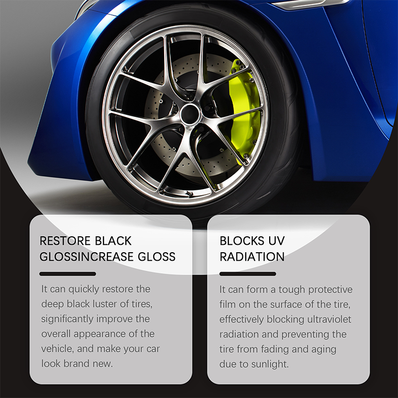 🚗 ✨ Tire Wax – Restores Black Gloss, Blocks UV, Repels Dirt & Easy Quick🛞