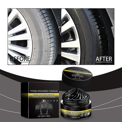 🚗 ✨ Tire Wax – Restores Black Gloss, Blocks UV, Repels Dirt & Easy Quick🛞