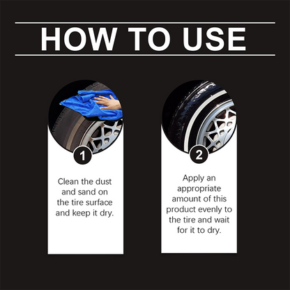 🚗 ✨ Tire Wax – Restores Black Gloss, Blocks UV, Repels Dirt & Easy Quick🛞