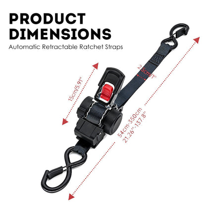 Automatic Retractable Ratchet Tie-Down Strap