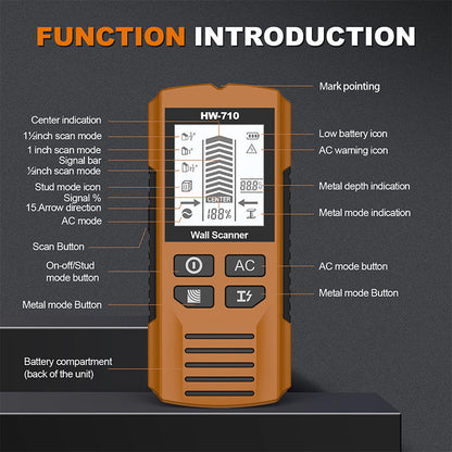 🔍 Multi-Function Wall Detector: Detect Metal & Pipes