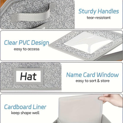 🧢 50% OFF NOW! 🎉 Stackable Baseball Cap Boxes – Space-saving & dustproof – Clear view, perfect for organizing hats in closets or shelves – sturdy and stackable 📦