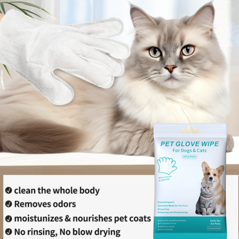 🐾50% OFF NOW!Convenient Efficient Pet Wash-Free Wipes Gloves