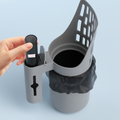 📢📢50% OFF !! ⏰ Self-Cleaning Litter Scoop with Waste Bin – Easy One-Handed Use 🧹🗑️