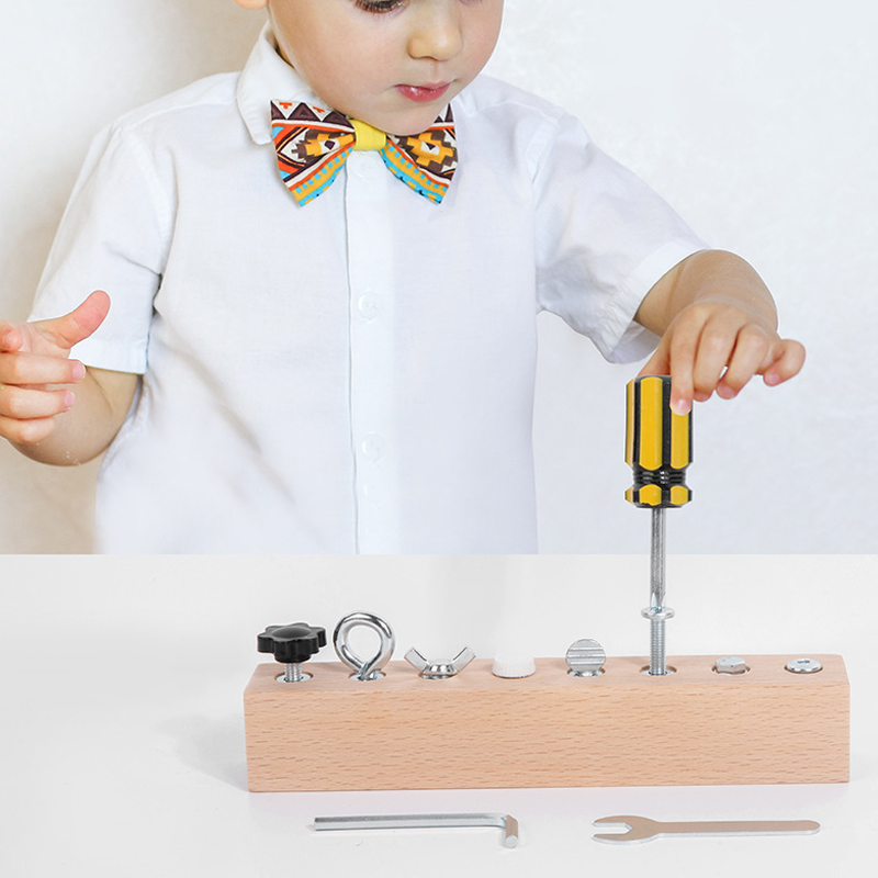 📢50%  OFF !!🏆Montessori Wooden Screw Driver Board Toy