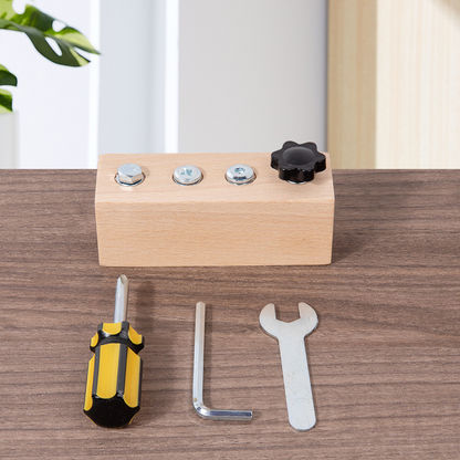 📢50%  OFF !!🏆Montessori Wooden Screw Driver Board Toy