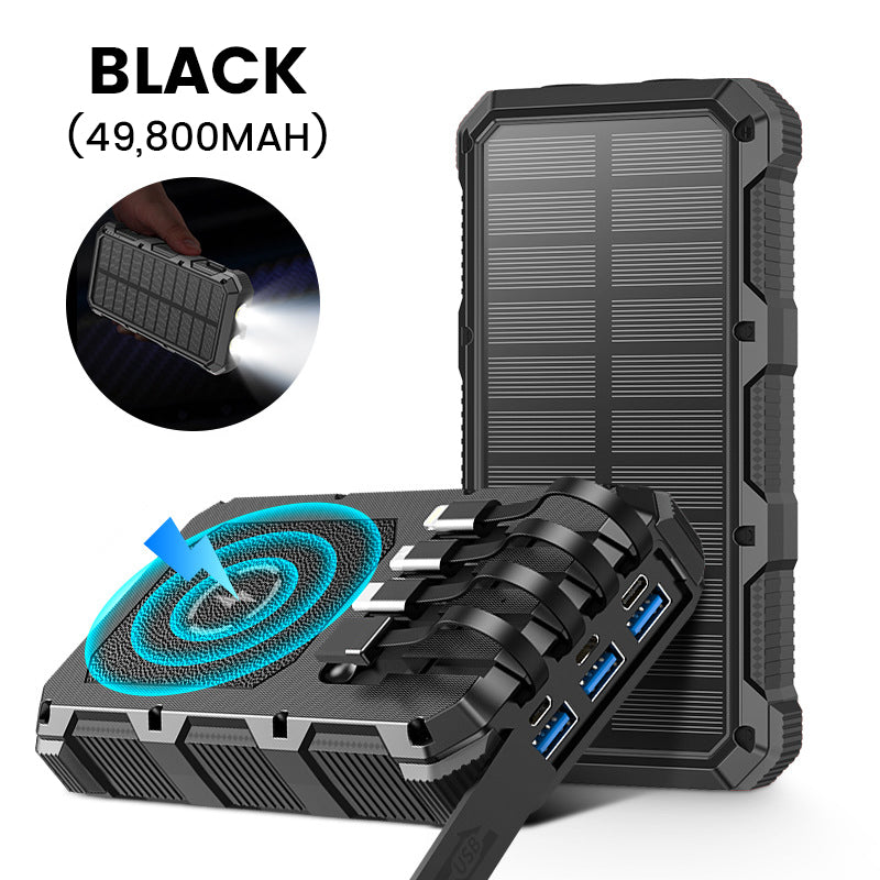 🔥【Best Seller】🔥49800mAh High-Capacity Solar Power Bank with Built-in Light☀️🔋