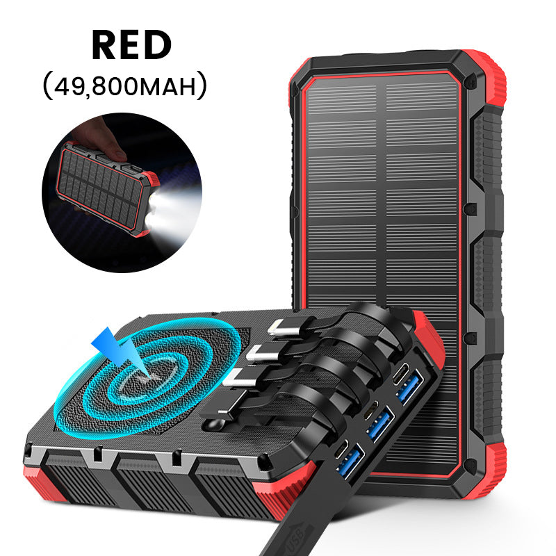 🔥【Best Seller】🔥49800mAh High-Capacity Solar Power Bank with Built-in Light☀️🔋