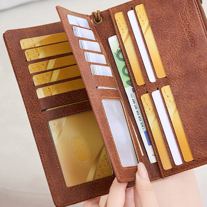 ✨Women's Retro Style RFID Blocking Tri-fold Wallet🛍️