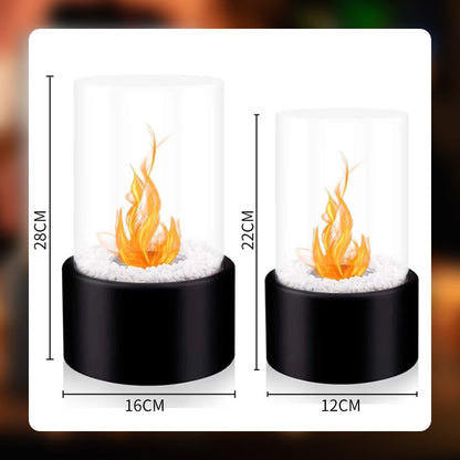 🔥 50% OFF NOW! 🏠 Glass & Metal Tabletop Fireplace – Portable & Smoke-Free – Ethanol burner, cozy ambiance & perfect for indoor or outdoor decor ✨
