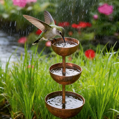 🔥HOT SALE 50% OFF 🔥Rustic 3-tier metal bird feeder and water bowl