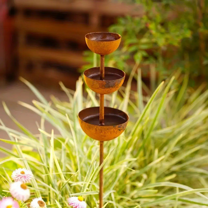 🔥HOT SALE 50% OFF 🔥Rustic 3-tier metal bird feeder and water bowl