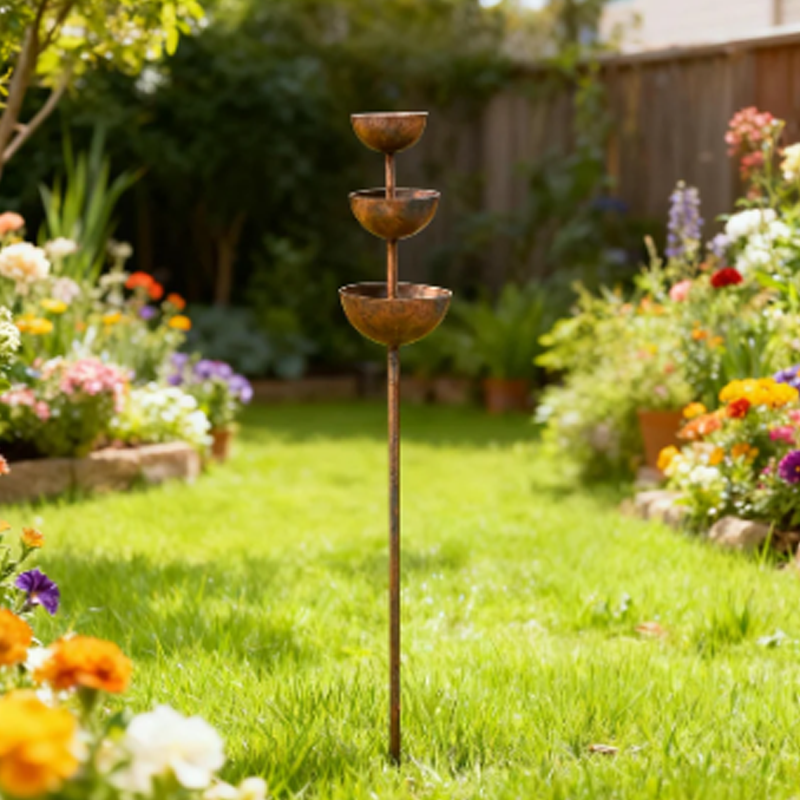 🔥HOT SALE 50% OFF 🔥Rustic 3-tier metal bird feeder and water bowl