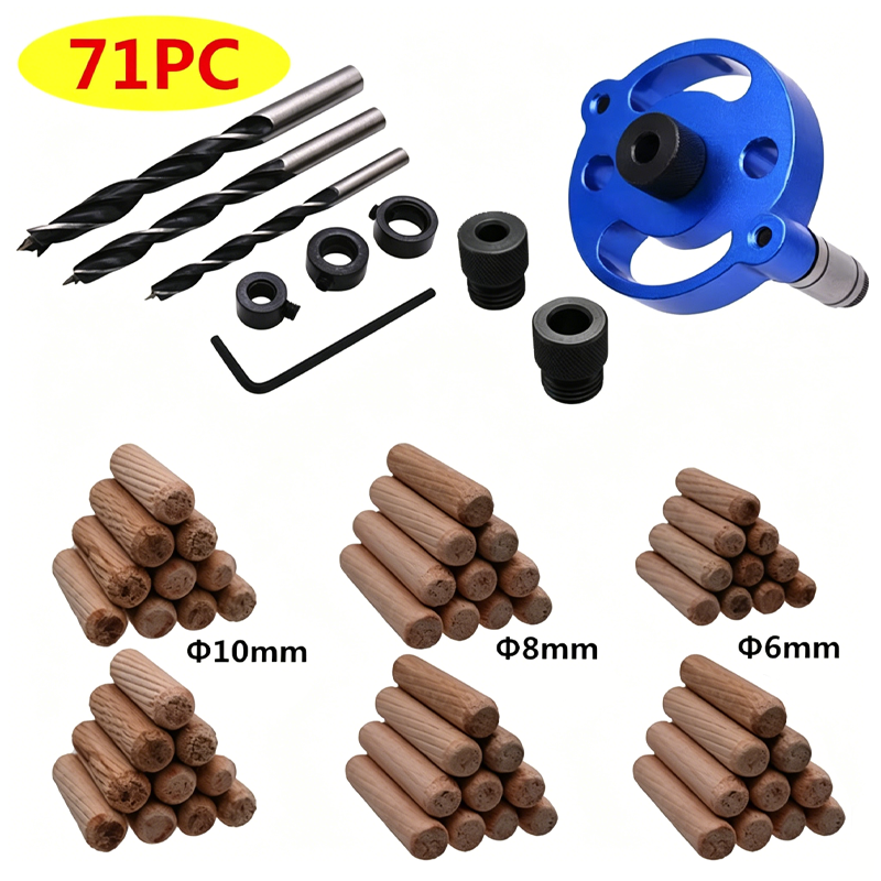 Self-Centering Dowel Jig Kit for Woodworking