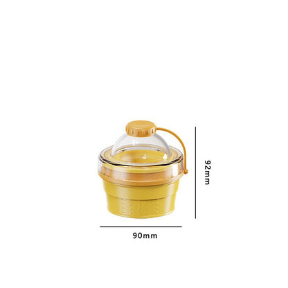Collapsible Silicone Ice Ball Cup with Straw