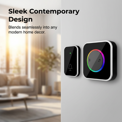 ⏰🎁Wireless Doorbell with 7-Color LED Light
