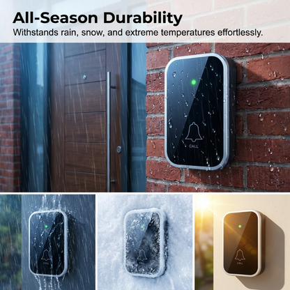 ⏰🎁Wireless Doorbell with 7-Color LED Light