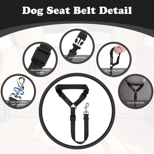 🎁2-in-1 Dog Car Seat Belt & Walking Leash