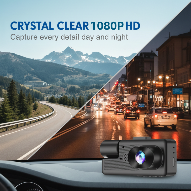 🚗50% OFF NOW ! ✨3‑Channel 1080P Dash Cam with WiFi – Triple Lens Car Driving Recorder