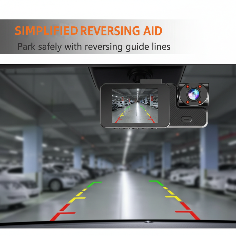 🚗50% OFF NOW ! ✨3‑Channel 1080P Dash Cam with WiFi – Triple Lens Car Driving Recorder
