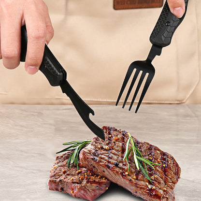 🍴 UP TO 50% OFF! ✨ 4-in-1 Folding Tableware Set – Compact, Stainless Steel, Multi-Tool⛰️