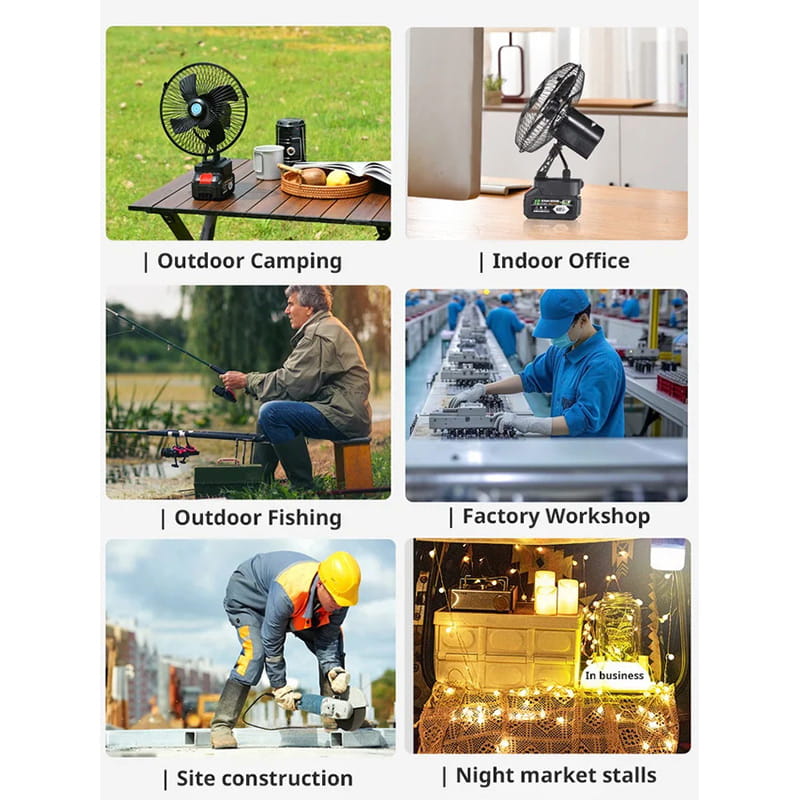 Rechargeable Portable Outdoor Wireless Camping Cooling Fan